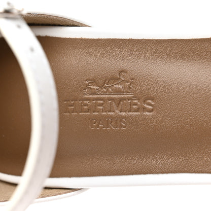 Hermes Calfskin Encens 50 Sandals 37 White 7 of 9