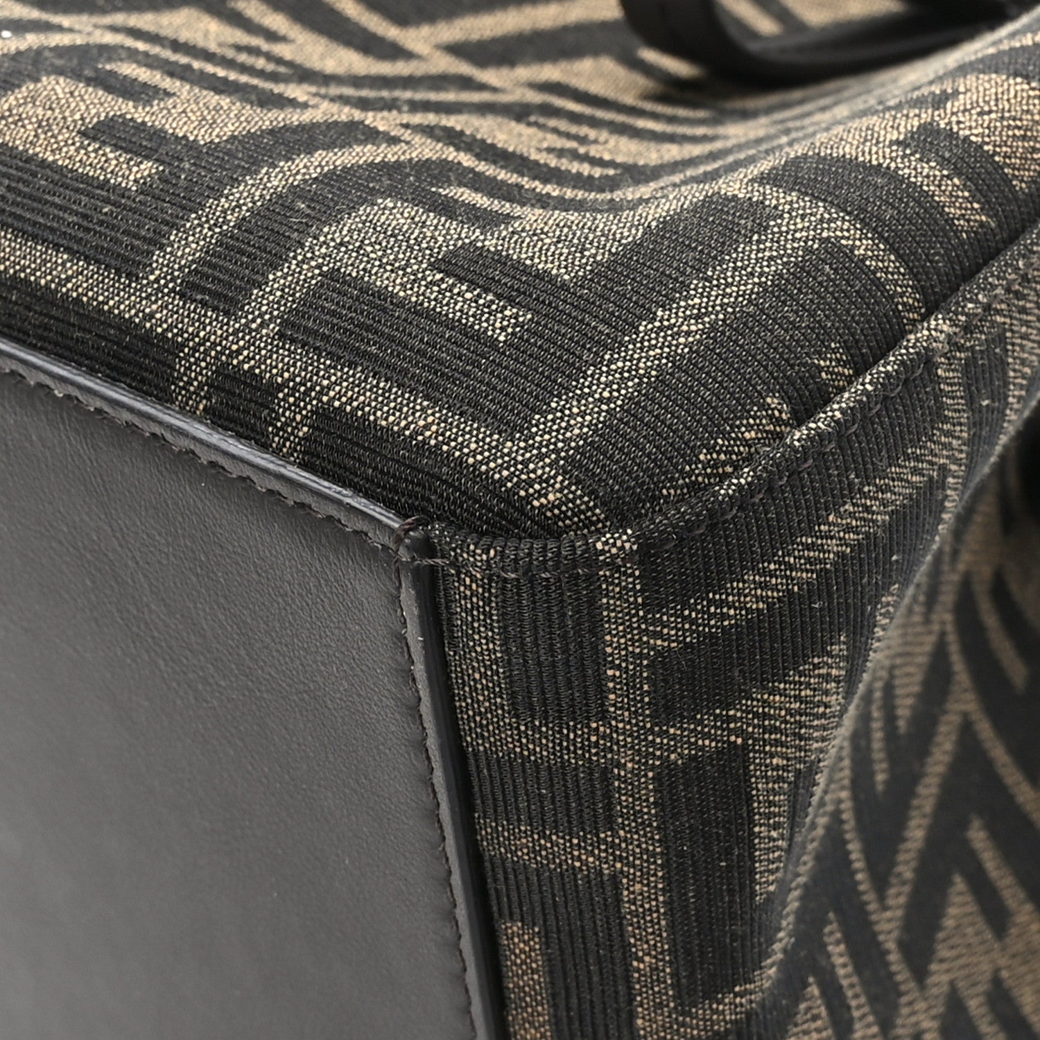 Fendi Fabric Jacquard Vitello Grace FF 1974 Mini Fendi Origami Tobacco Moro Ebano 11 of 13