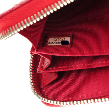 Chanel Patent Calfskin Quilted Zip Coin Purse Red 7 of 7