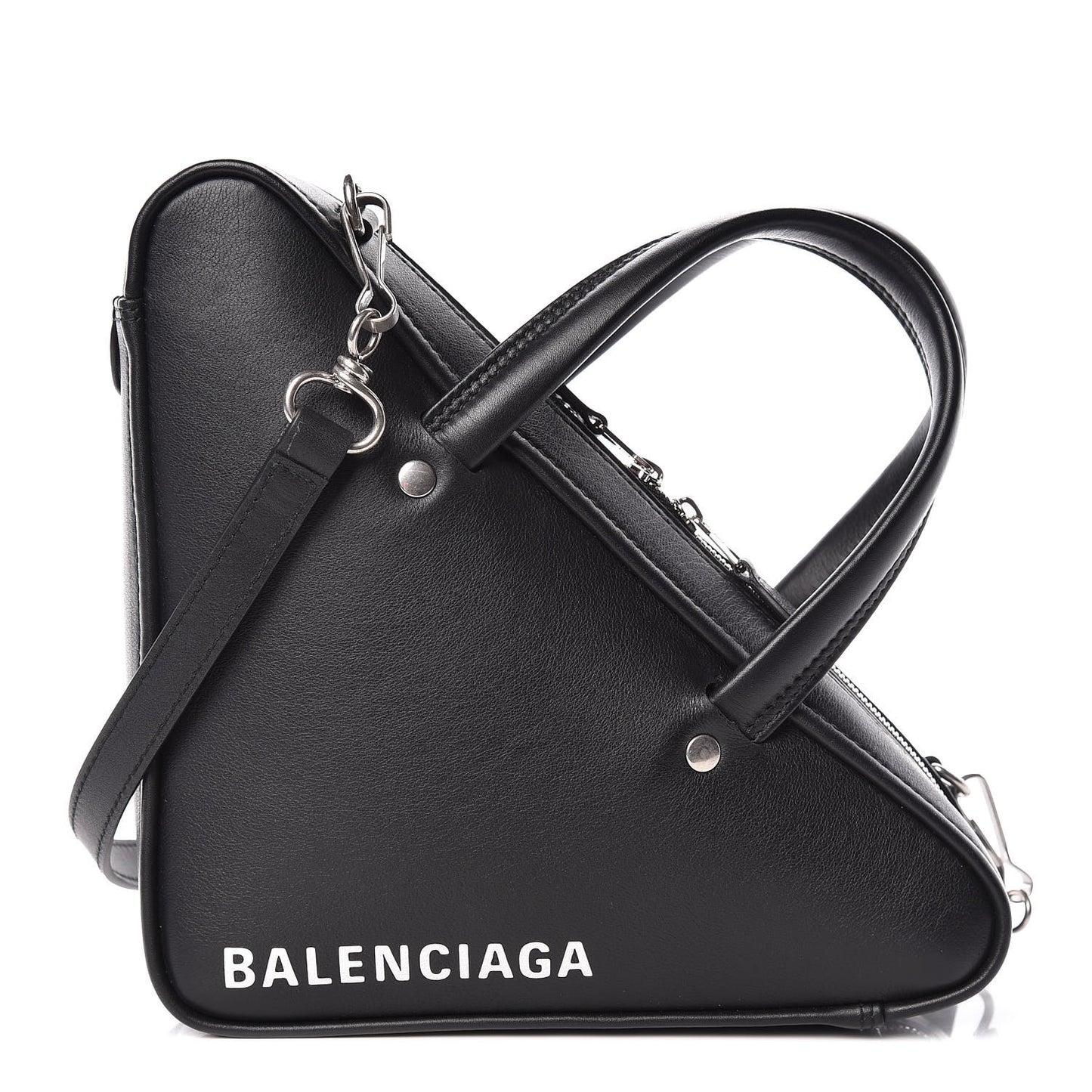 Calfskin XS Triangle Duffle Black