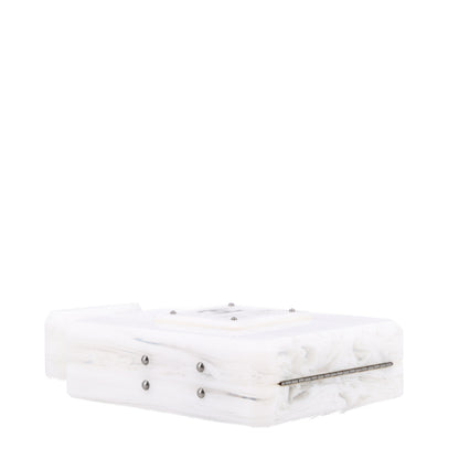 Chanel Marbled Plexiglass Buonasera Perfume Bottle Clutch White 4 of 9
