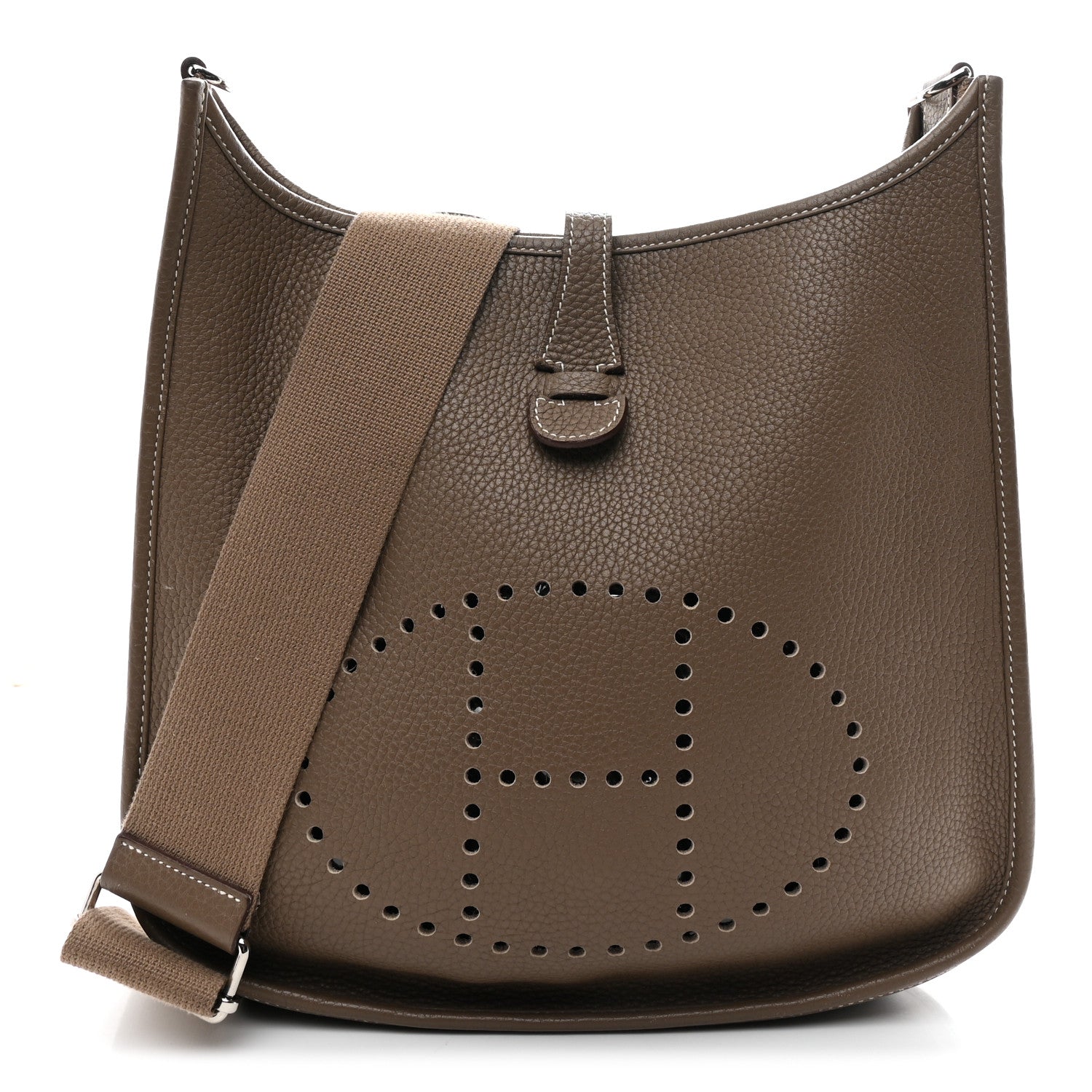 Hermes Taurillon Clemence EVELYNE III PM Etoupe 1 of 12