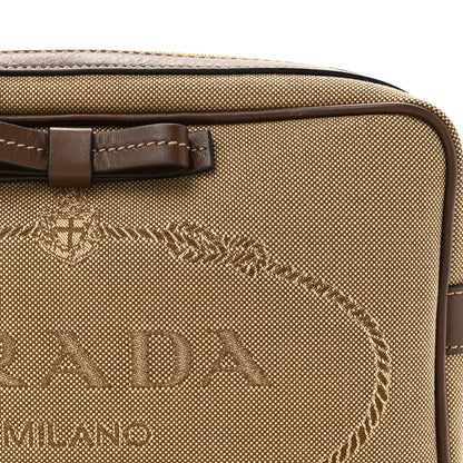 Prada Jacquard Logo Camera Bag Corda Bruciato 7 of 9