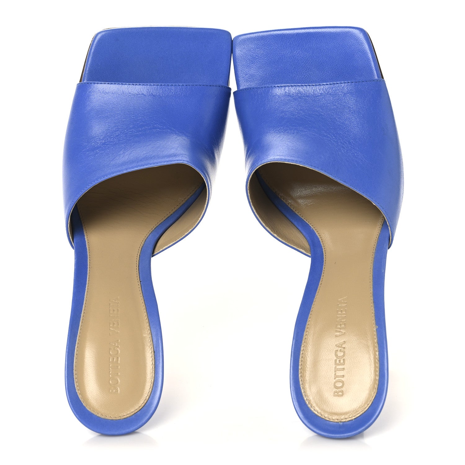 Bottega Veneta Lambskin Stretch Mule Sandals 39 Aquarium 1774011