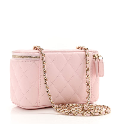 Chanel Caviar Quilted Small Vanity Case With Chain Light Pink 3 of 9