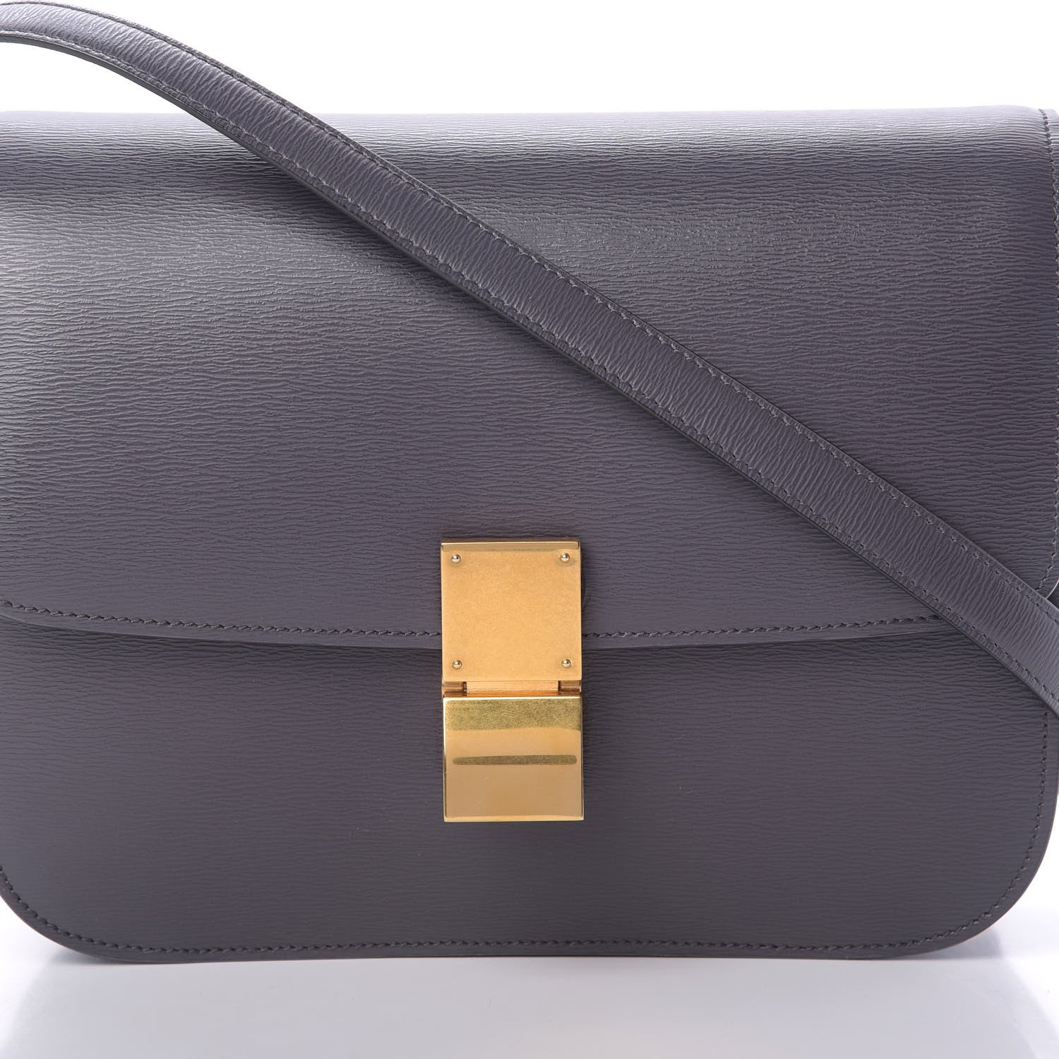 Celine Liege Calfskin Medium Classic Box Flap Bag Grey 8 of 12