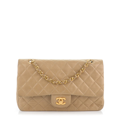 Chanel Lambskin Quilted Medium Double Flap Beige 1 of 9