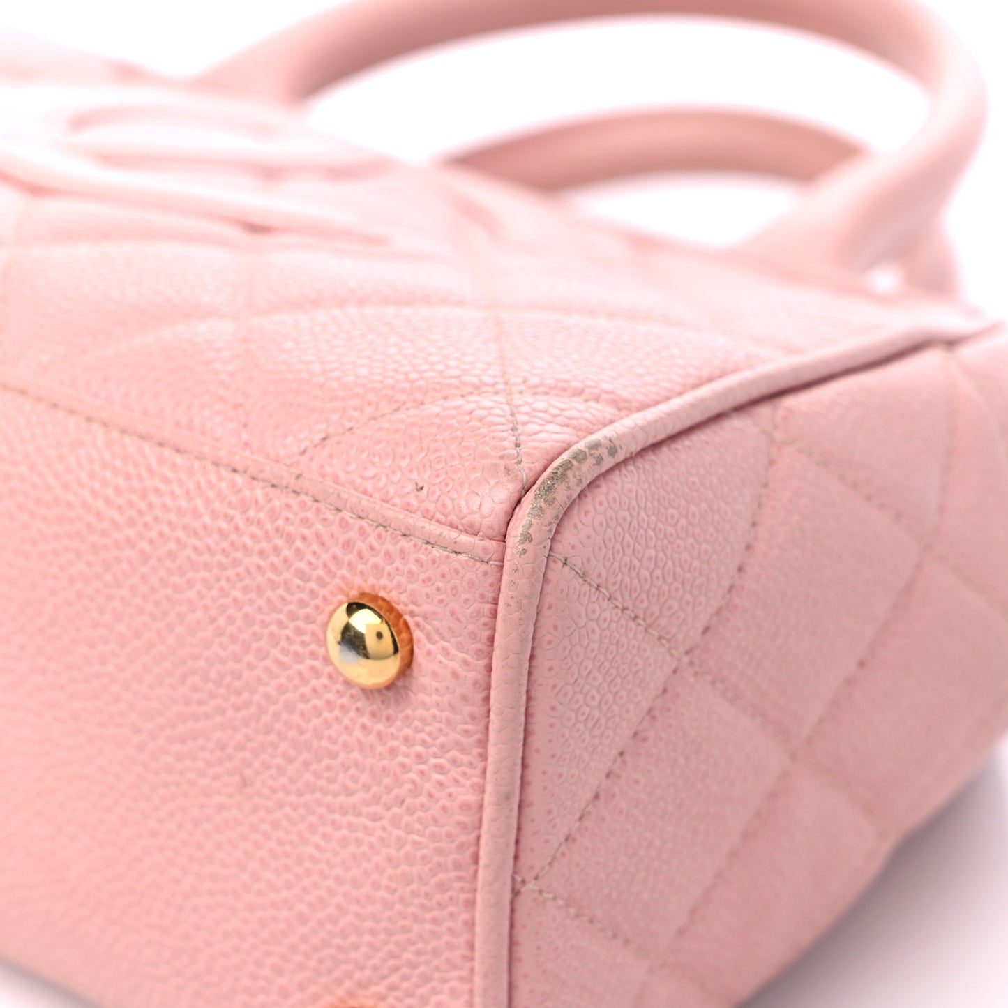 Caviar Quilted Small Bowler Pink