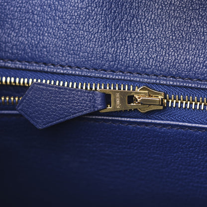 Hermes Taurillon Novillo Matte Alligator Birkin Touch 25 Bleu Saphir Marine 12 of 31
