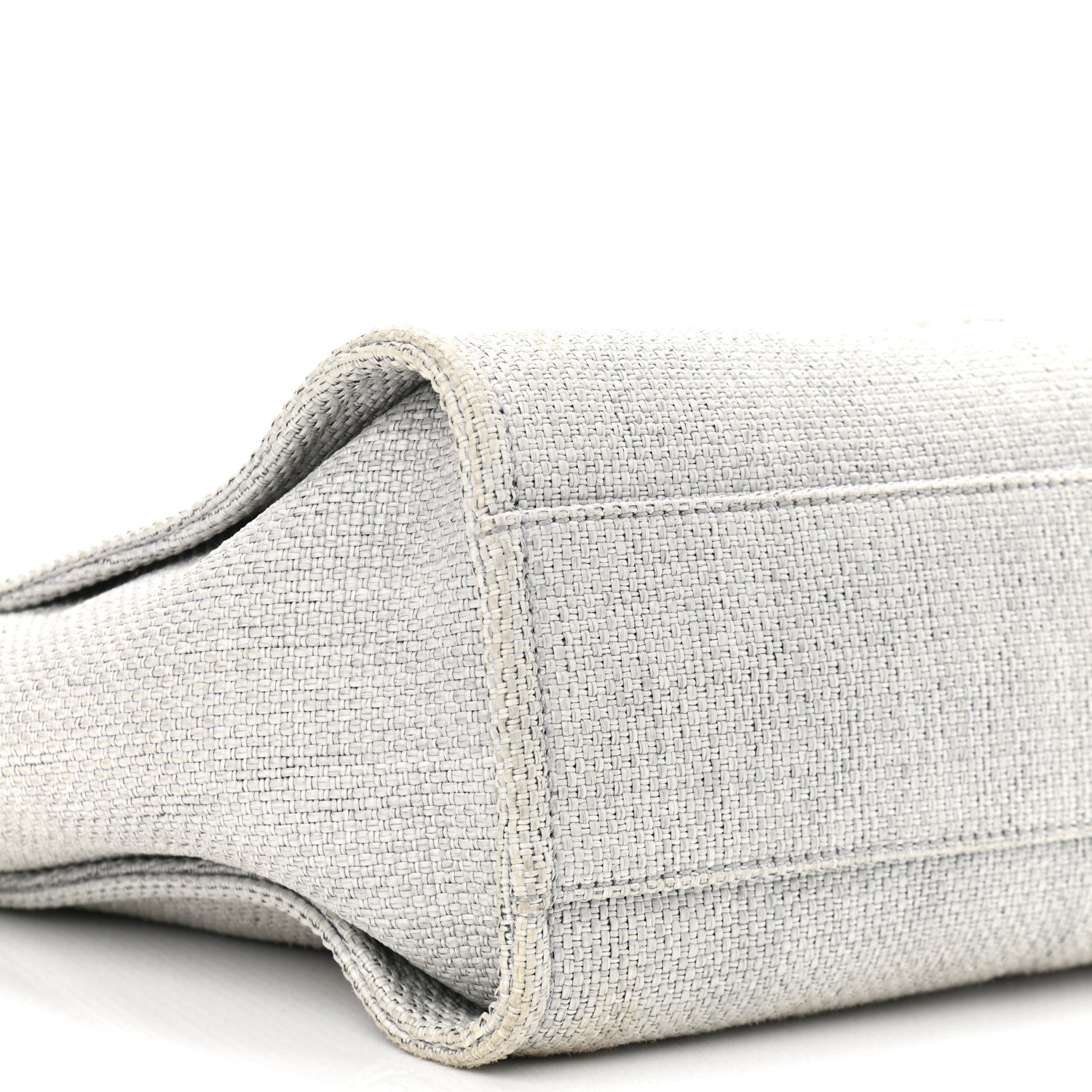 Chanel Woven Straw Raffia Small Deauville Tote Grey 9 of 11