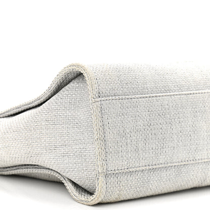 Chanel Woven Straw Raffia Small Deauville Tote Grey 9 of 11