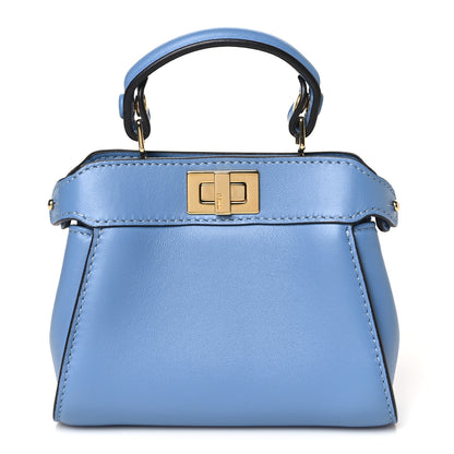 Fendi Nappa Nano Peekaboo Satchel Blue 1 of 10