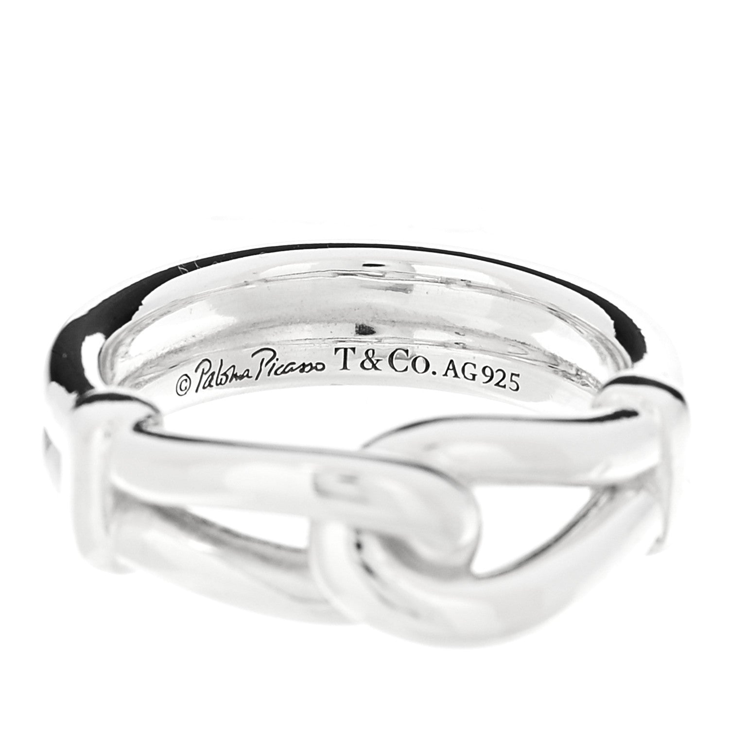 Tiffany Sterling Silver Paloma Picasso Knot Ring 46 3.75 1838097