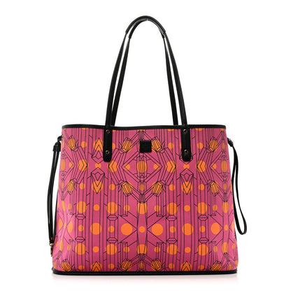 MCM Visetos Large Project Reversible Shopper Tote Cognac 3 of 15