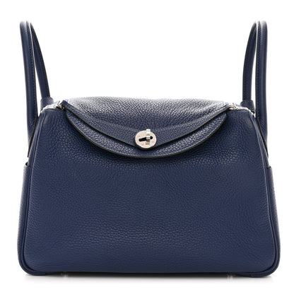 Hermes Taurillon Clemence Verso Lindy 30 Bleu Saphir Bleu Izmir 1 of 10