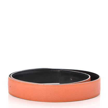 Hermes Box Togo 32mm Belt Strap 90 Black Orange 3 of 8
