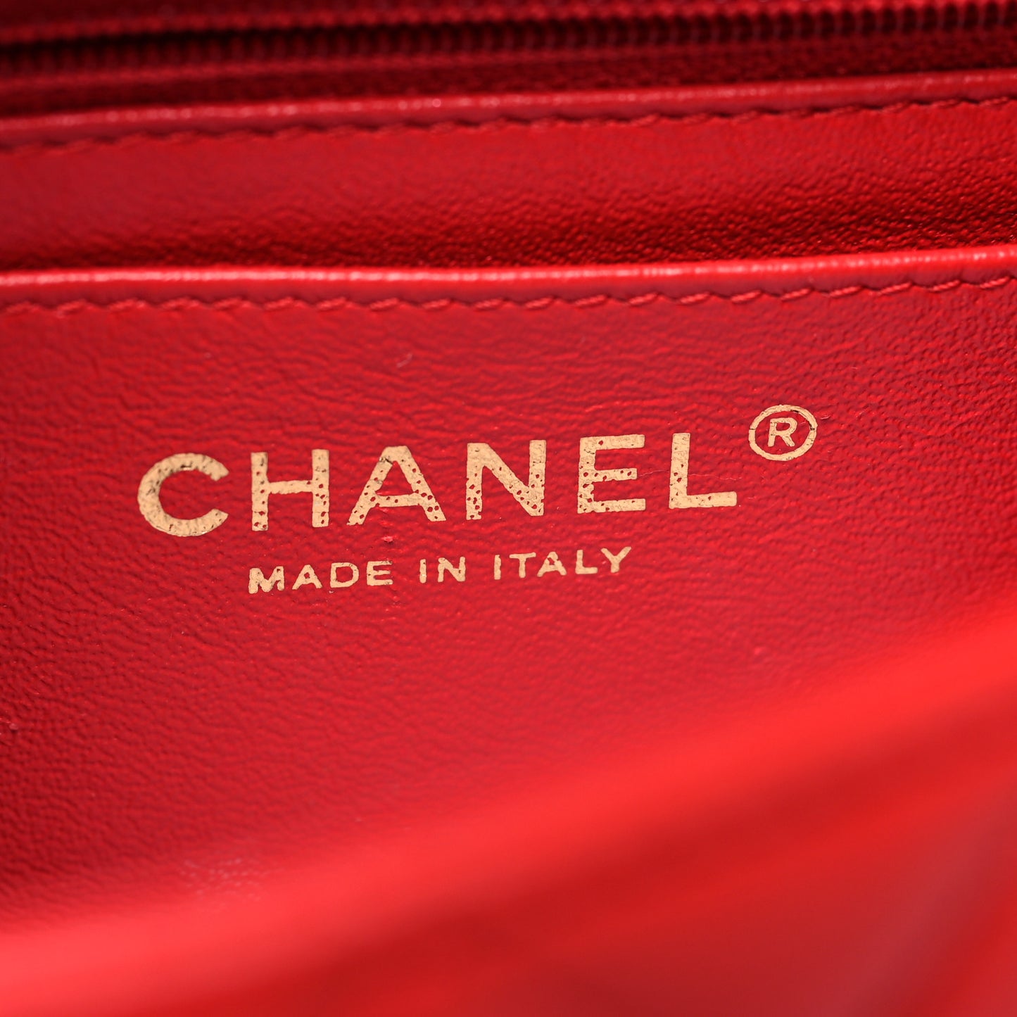 Lambskin Quilted Mini Rectangular Flap Red