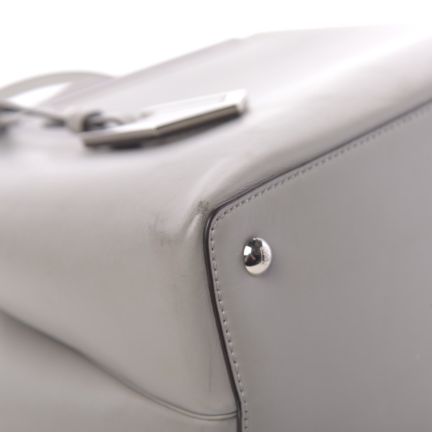 Fendi Vitello Cenury Petite 2Jours Tote Ghiaccio Camelia 10 of 13