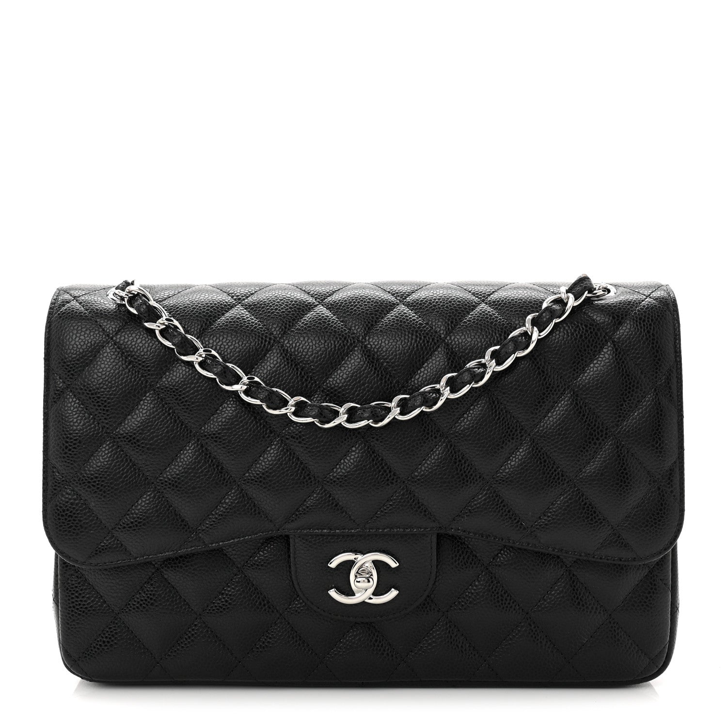 Chanel Caviar Quilted Jumbo Double Flap Black 1 of 11