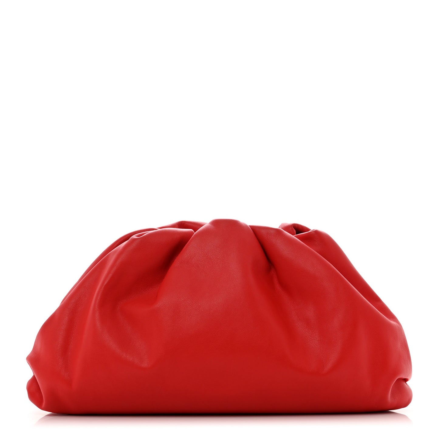 Smooth Butter Calf The Pouch Oversized Clutch Bright Red