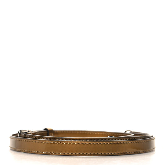Metallic Patent Calfskin 12mm Adjustable Shoulder Strap Gold