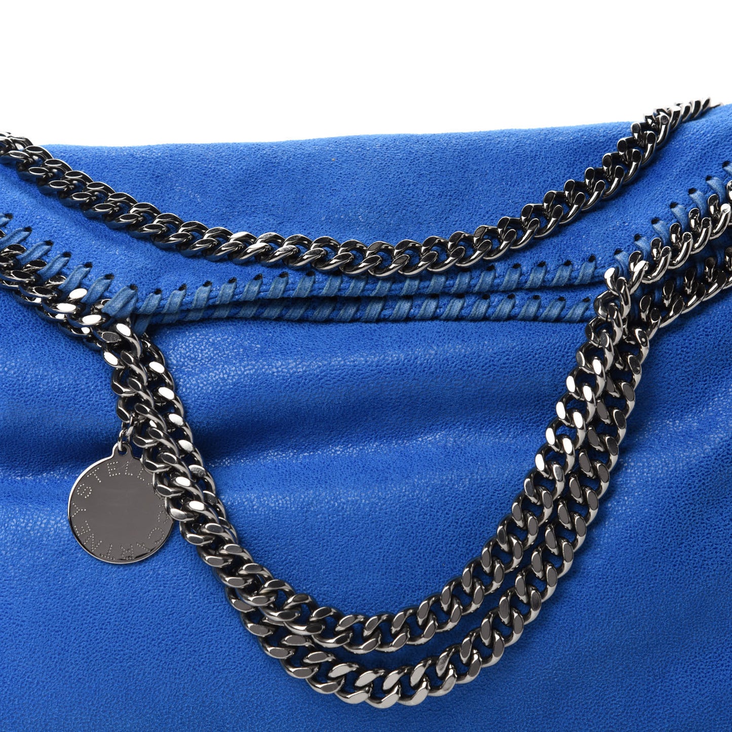Shaggy Deer Falabella Fold Over Tote Bright Blue