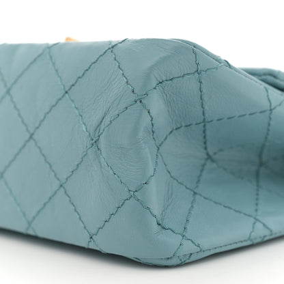 Chanel Aged Calfskin Quilted 2.55 Reissue Mini Flap Blue 10 of 11