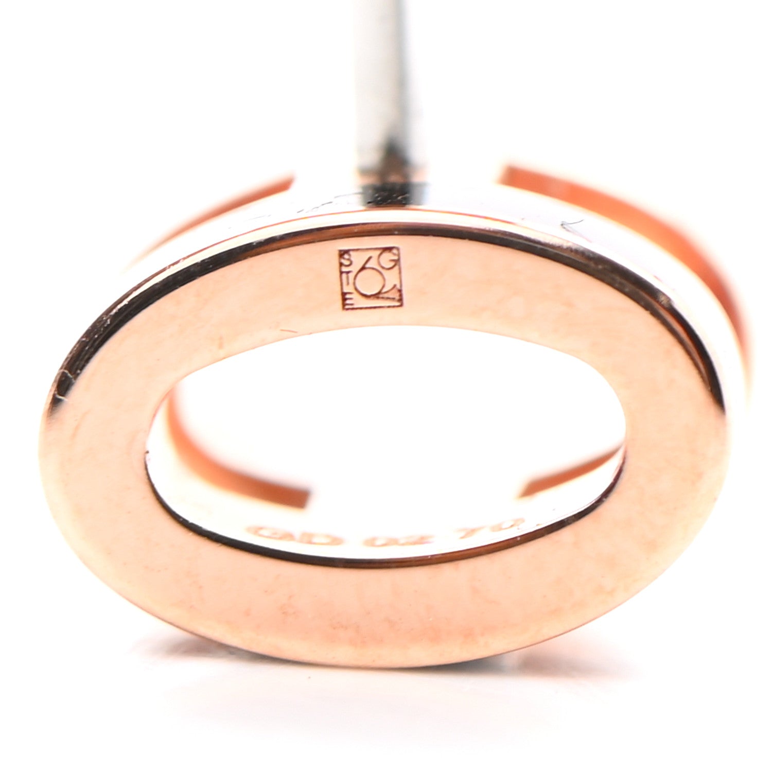 Hermes Rose Gold Lacquered Mini Pop H Earrings Black 4 of 5