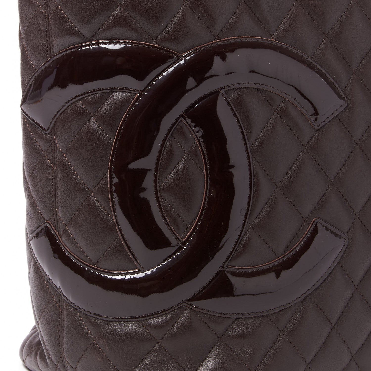 Chanel Calfskin Quilted Large Cambon Tote Brown 8 of 8