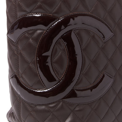 Chanel Calfskin Quilted Large Cambon Tote Brown 8 of 8