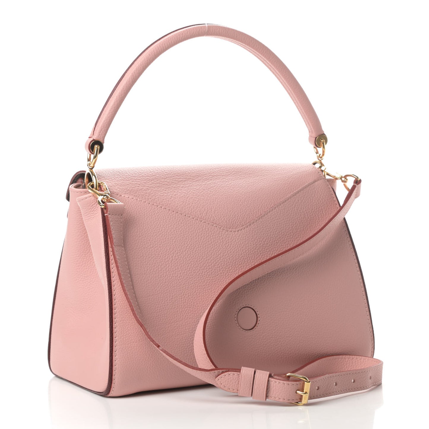 Grained Calfskin Monogram Double V Rose Poudre