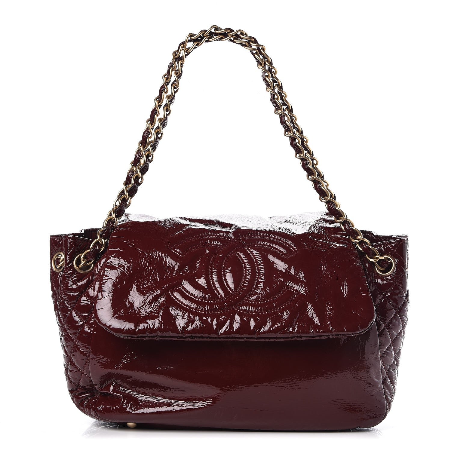 Chanel Vinyl Medium Rock and Chain Flap Bordeaux 1 of 8