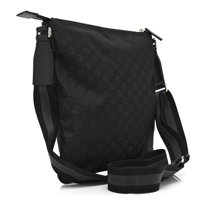 Gucci Nylon Monogram Small Flat Messenger Bag Black 3 of 11