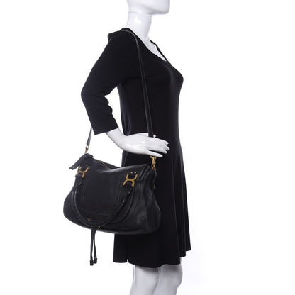Chloe Calfskin Medium Marcie Satchel Black 2 of 8