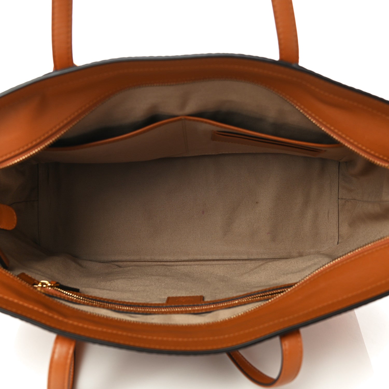 MCM Visetos Anya Hide And Seek Rabbit Medium Shopper Tote Bag Cognac 5 of 10