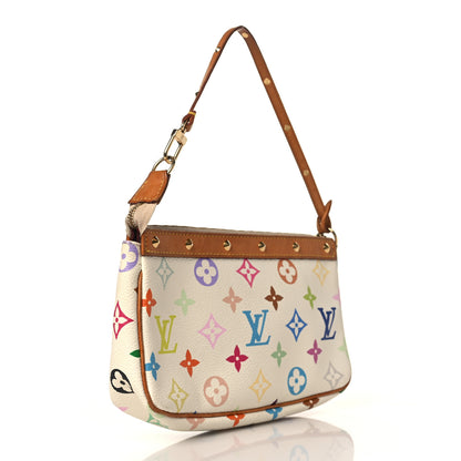 Louis Vuitton Monogram Multicolor Pochette Accessories White 3 of 8