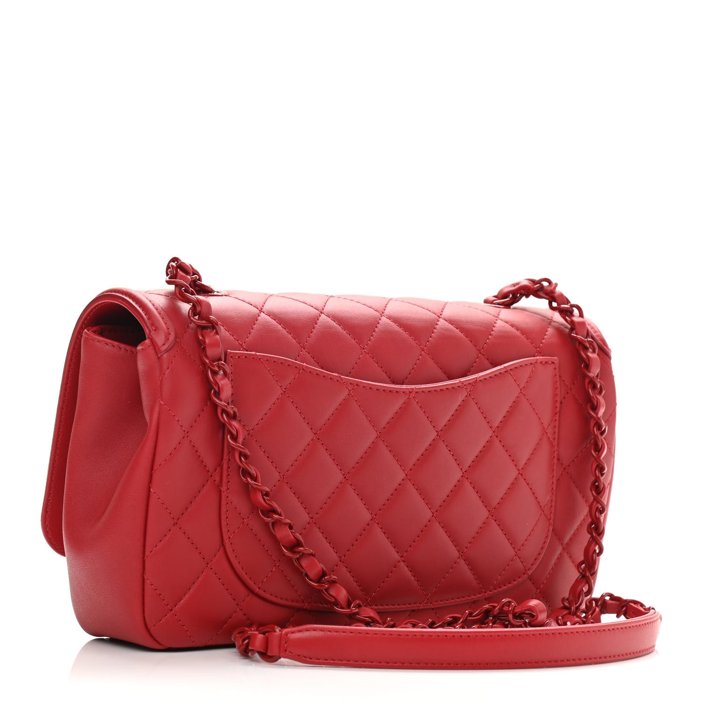Lambskin Quilted Medium CC Filigree Flap Dark Red