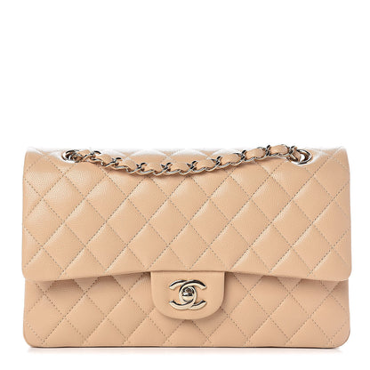 Chanel Caviar Quilted Medium Double Flap Light Beige 1 of 11
