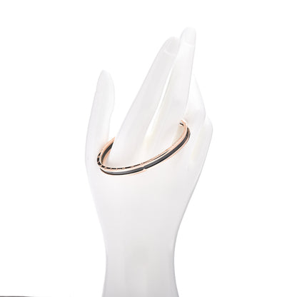 Bulgari 18K Rose Gold Steel Ceramic B.Zero1 Cuff Bracelet Black 2 of 4