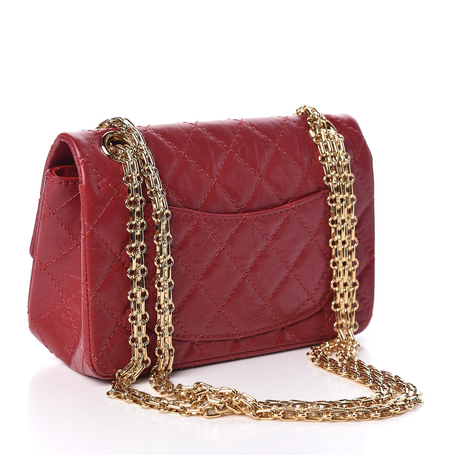 Chanel Aged Calfskin Quilted 2.55 Reissue Mini Flap Red 3 of 10