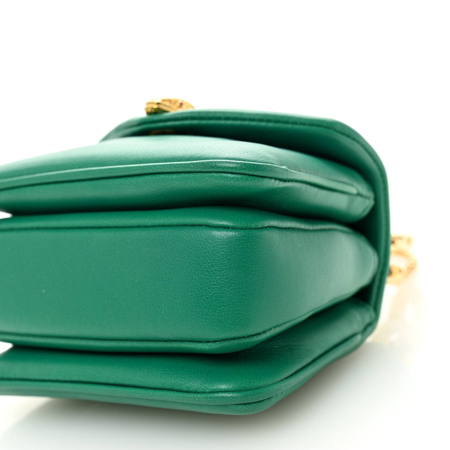 Calfskin Serpenti Reverse Micro Top Handle Emerald Green