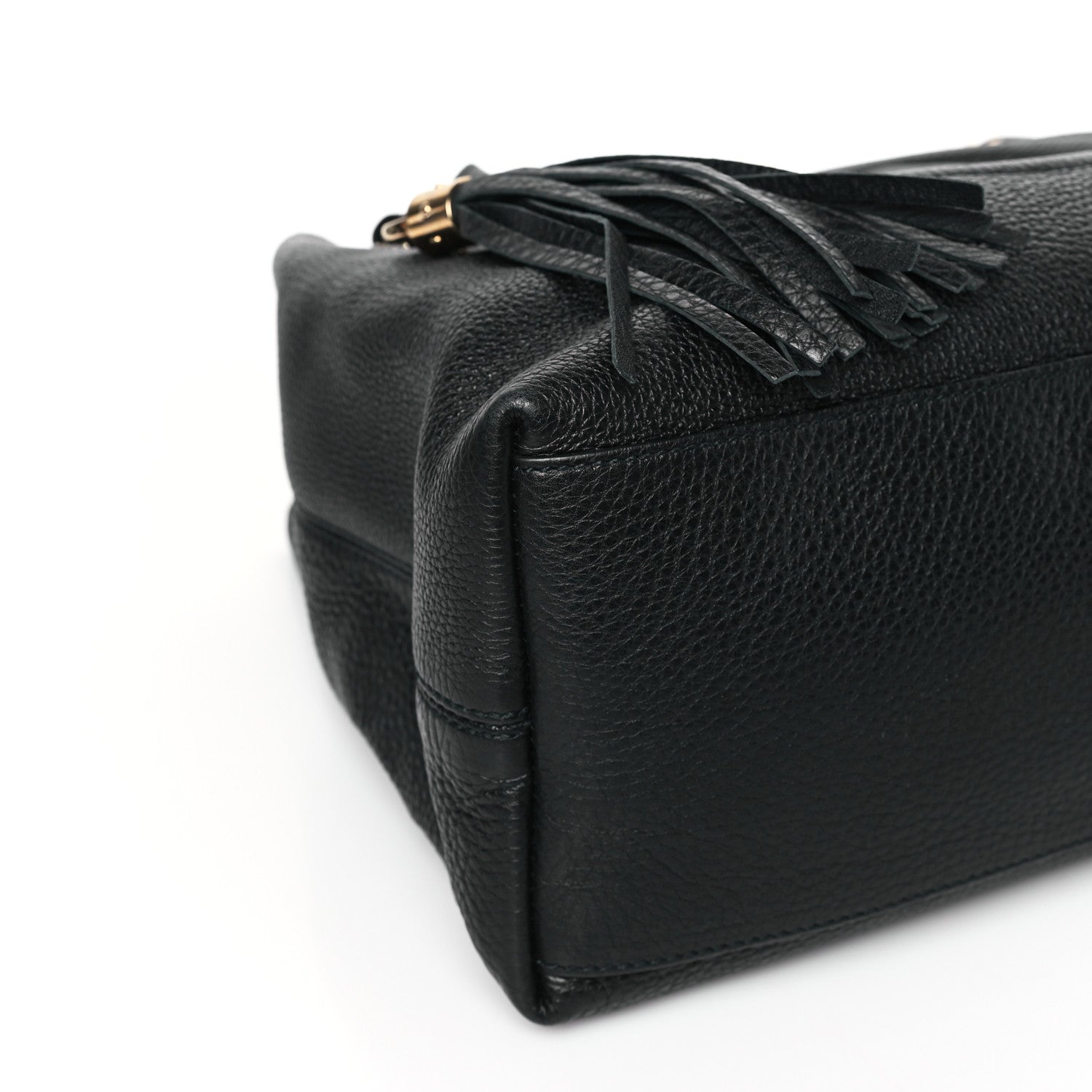 Gucci Pebbled Calfskin Medium Soho Chain Shoulder Bag Black 8 of 9