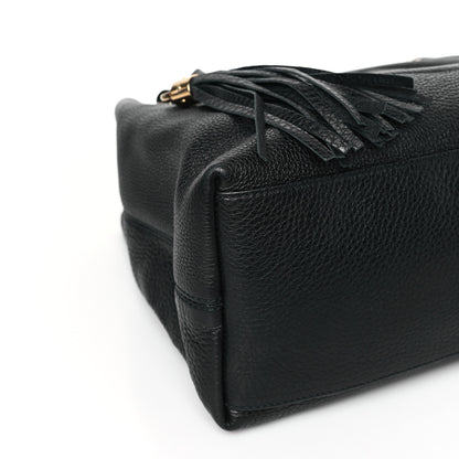 Gucci Pebbled Calfskin Medium Soho Chain Shoulder Bag Black 8 of 9