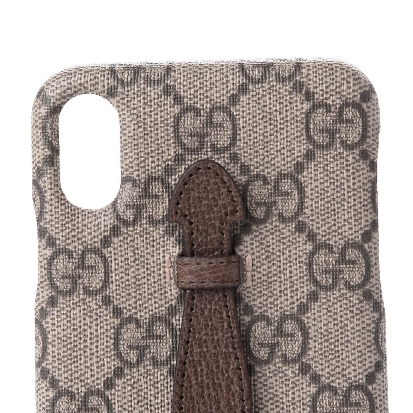 GG Supreme Monogram Top Handle iPhone XS Max Case Beige
