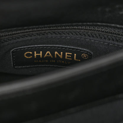 Chanel Lambskin Quilted Small Chain Top Handle Flap Black 7 of 13