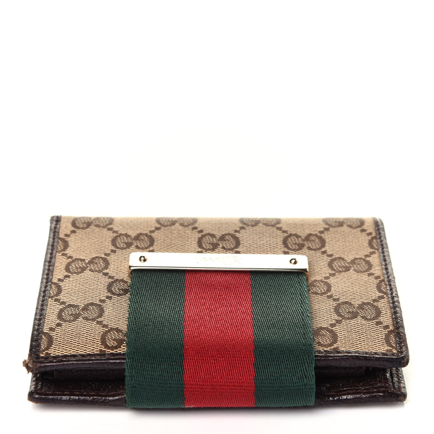 Monogram Web Ladies Web French Wallet Brown