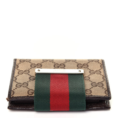 Gucci Monogram Web Ladies Web French Wallet Brown 9 of 13