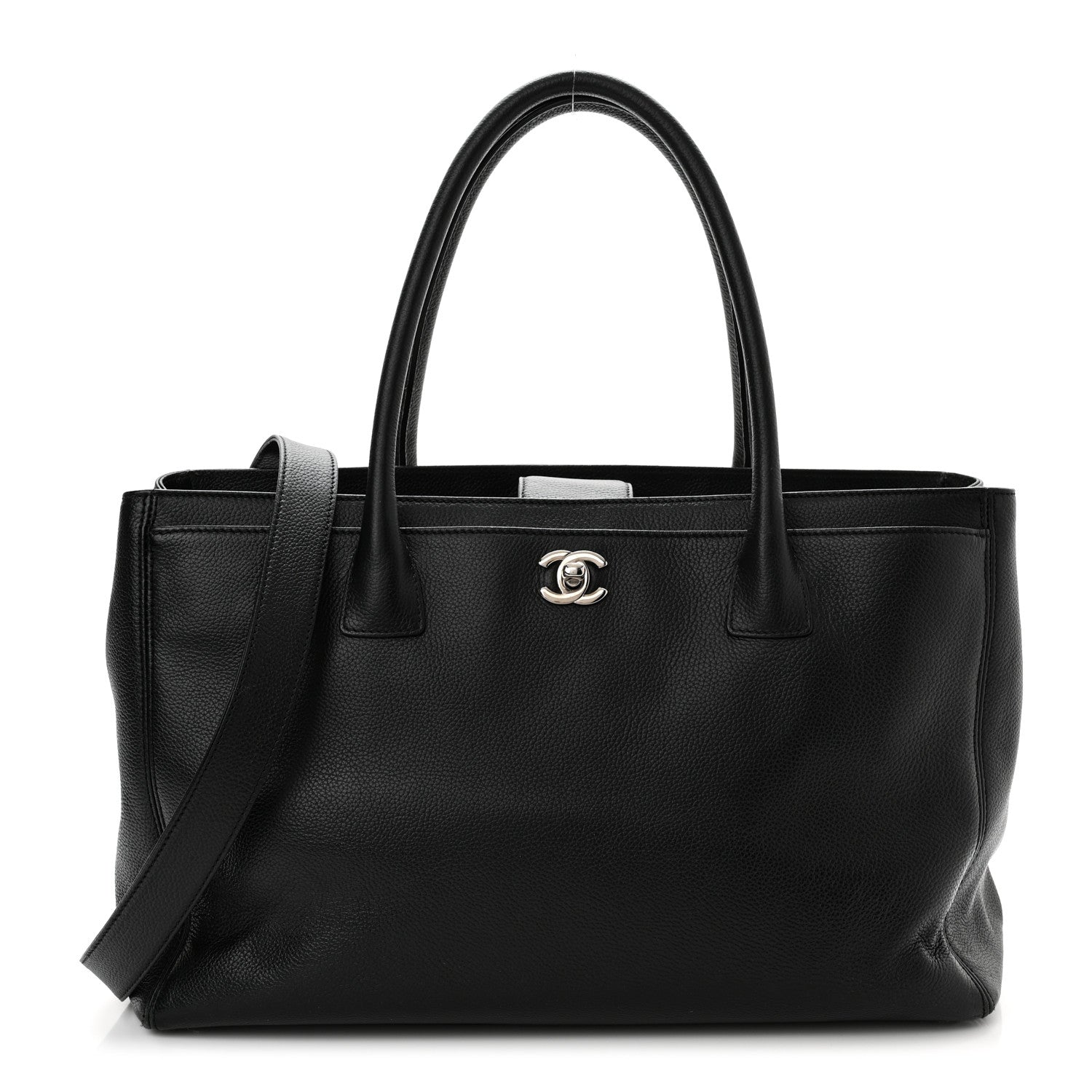 Chanel Calfskin Cerf Executive Shopper Tote Black 1 of 12