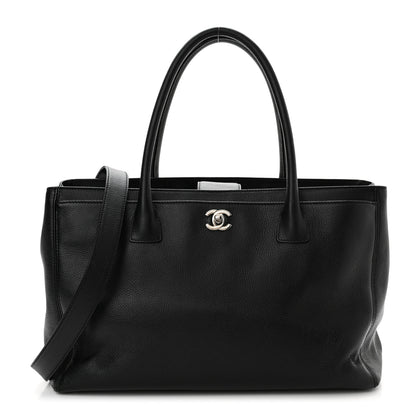 Chanel Calfskin Cerf Executive Shopper Tote Black 1 of 12
