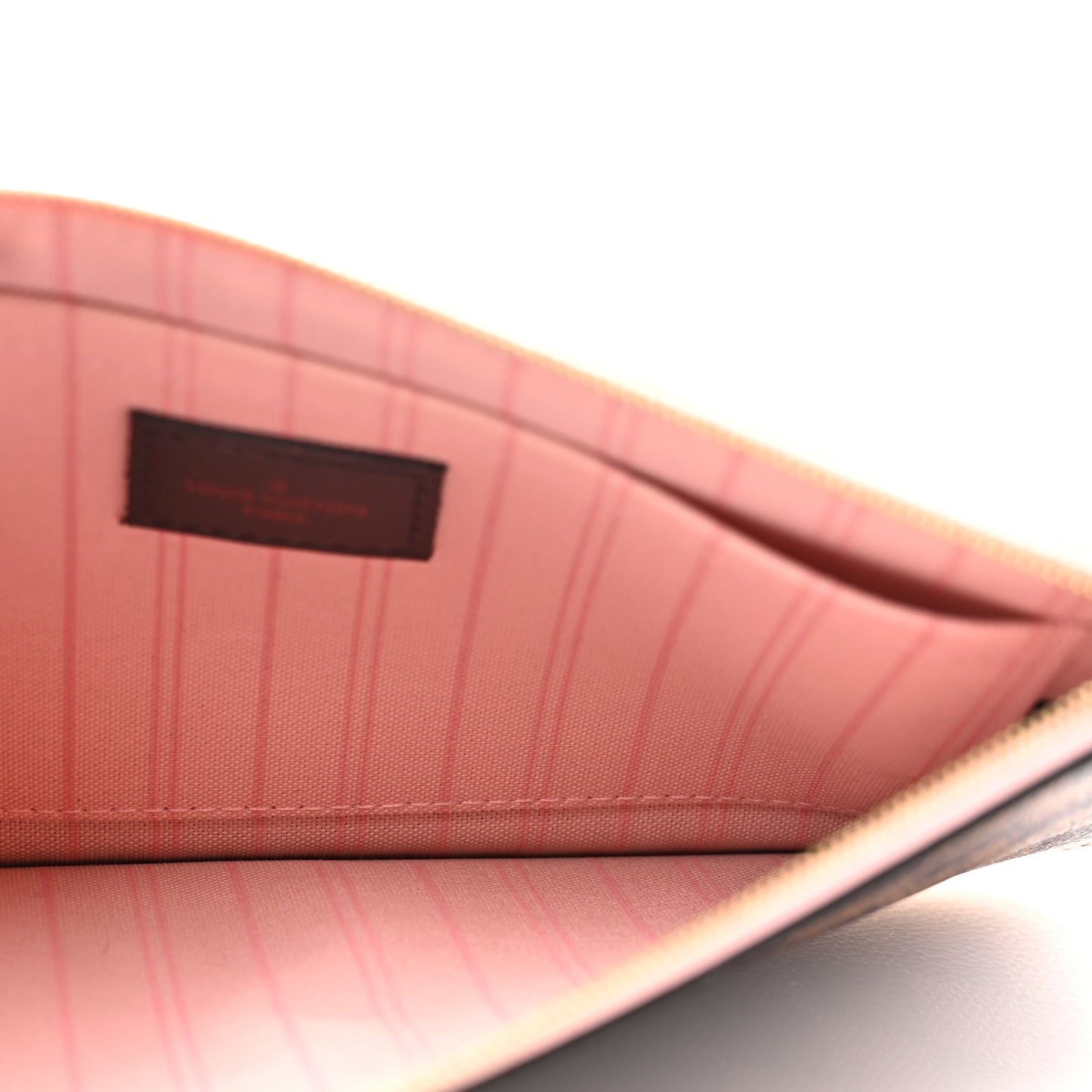 Damier Ebene Neverfull MM GM Pochette Rose Ballerine